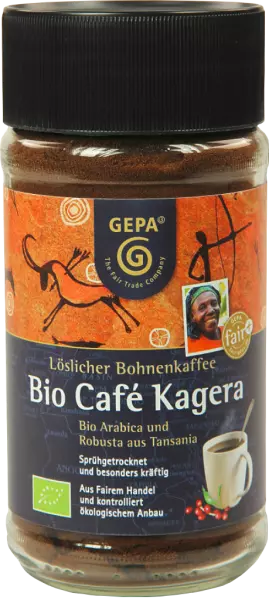 Caf� soluble bio Kagera, 100 g