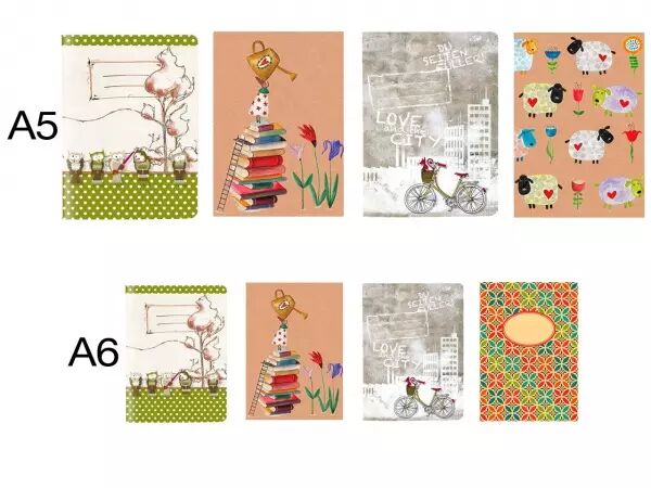 Cahier/carnet papier recycl� lign�, 64 pages