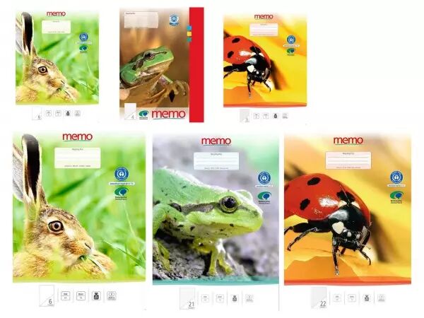 Cahier fin en papier recycl� Memo