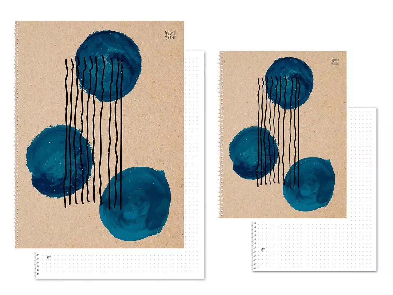 Cahier papier recycl&eacute; r&eacute;glure Dot