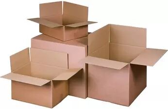 Caisse � plier en carton recycl�, 1 cannelure