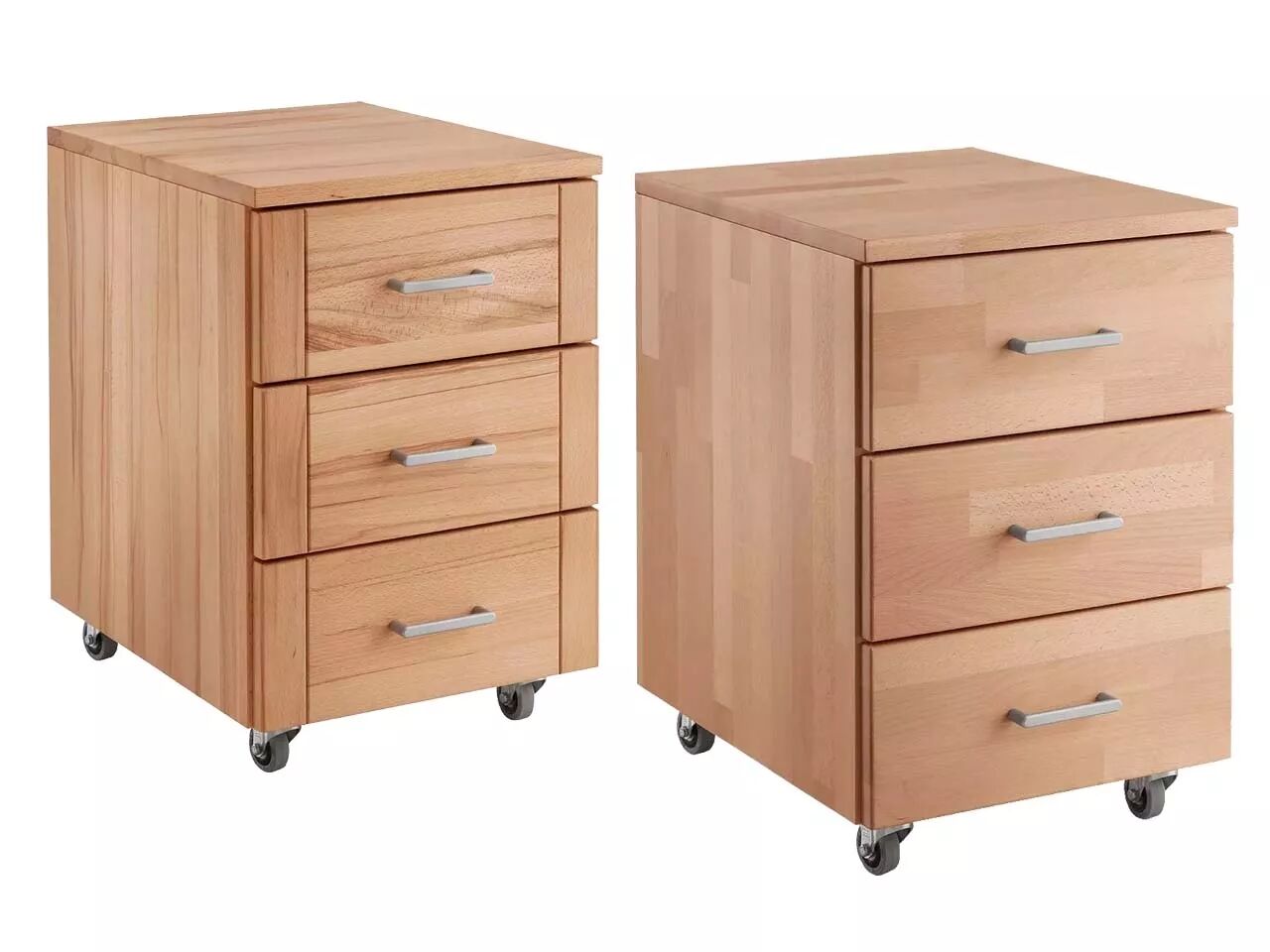 Caisson de bureau h&ecirc;tre massif, gamme Select