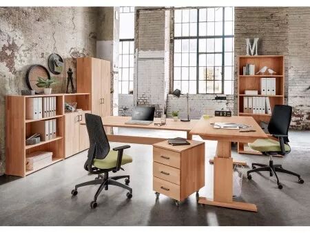 Caisson de bureau h&ecirc;tre massif, gamme Select