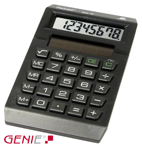 Calculatrice solaire Genie Rebel \ Eco 10\ 