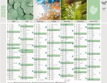 Calendrier mural \ Equology\  2 faces