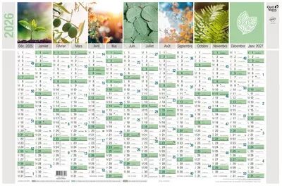 Calendrier mural \ Equology\  2 faces