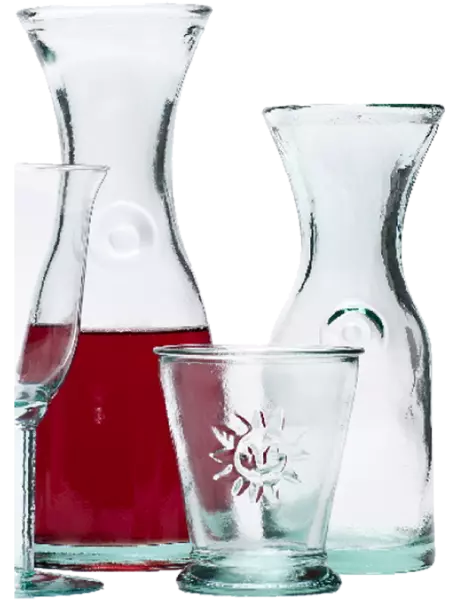 Carafe en verre recycl� H 25 cm 800 ml