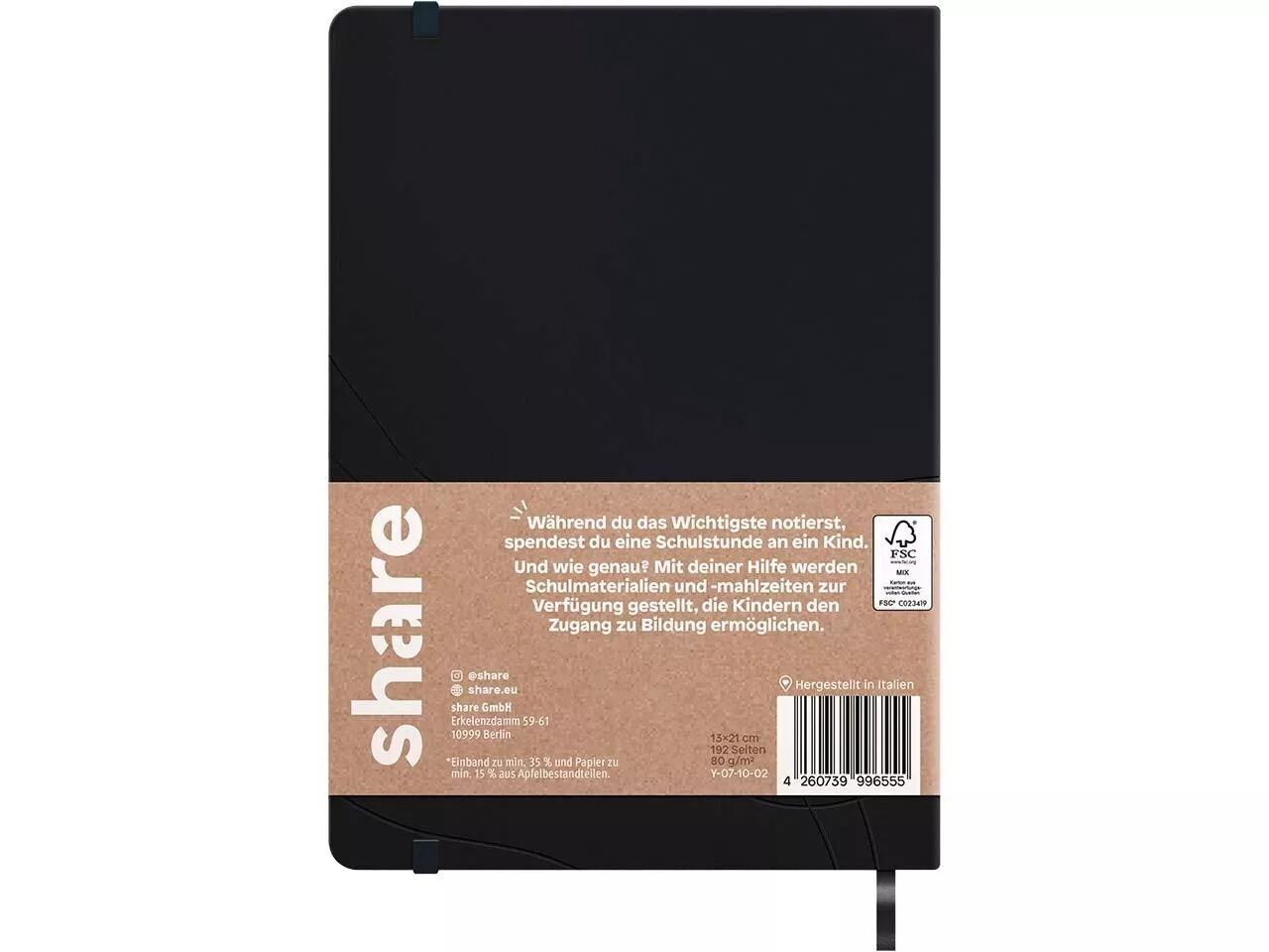 Carnet de notes A5, Share