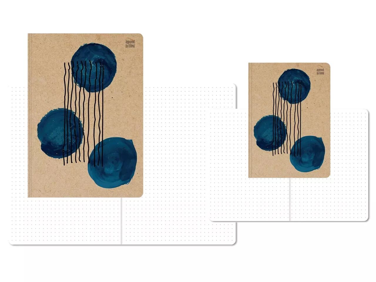 Carnet papier recycl&eacute; r&eacute;glure Dot, A5