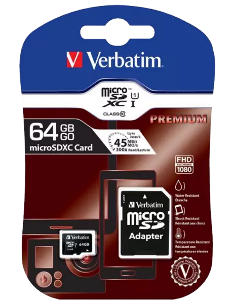 Carte m�moire Micro SD Cards Verbatim