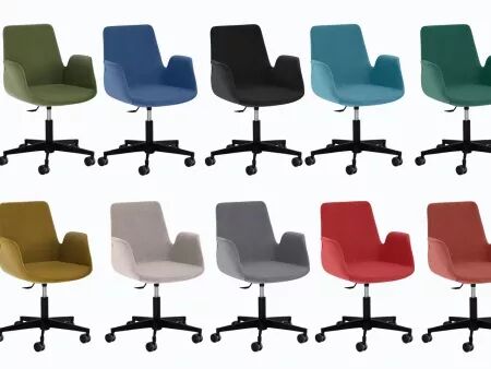 Chaise de bureau en tissu, &agrave; roulettes