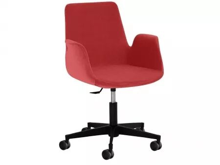 Chaise de bureau en tissu, &agrave; roulettes