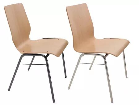Chaise visiteur en h&ecirc;tre