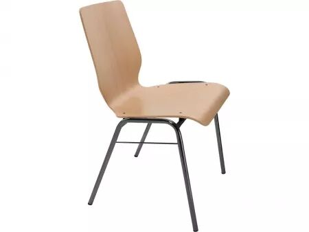 Chaise visiteur en h&ecirc;tre