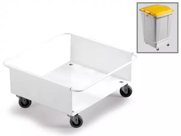 Chariot � roulettes pour DURABIN 90, blanc