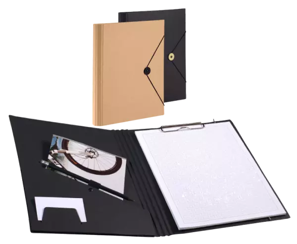Conf�rencier porte-bloc+�last. Natural Carta � personn.