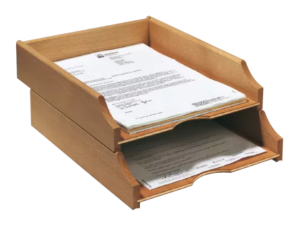 Corbeille � courrier h�tre massif, superposable
