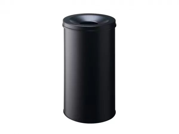 Corbeille � papier antifeu ronde SAFE, 60 litres, noir