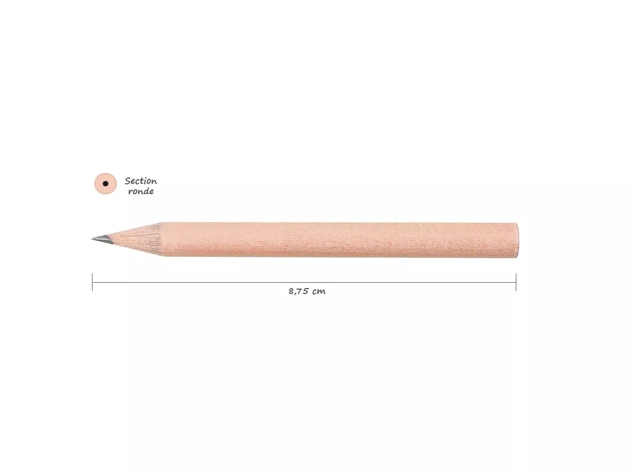 Crayons graphite courts FSC&reg; personnalisable