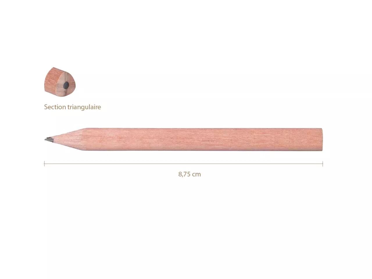 Crayons graphite courts FSC&reg; personnalisable