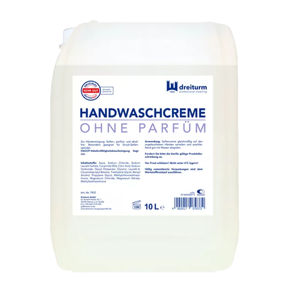 Cr�me lavante pour mains sans parfum, PH neutre