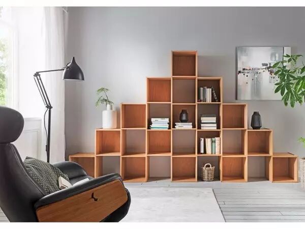 Cube modulaire Thomas en h�tre massif huil�, largeur 37,7 cm