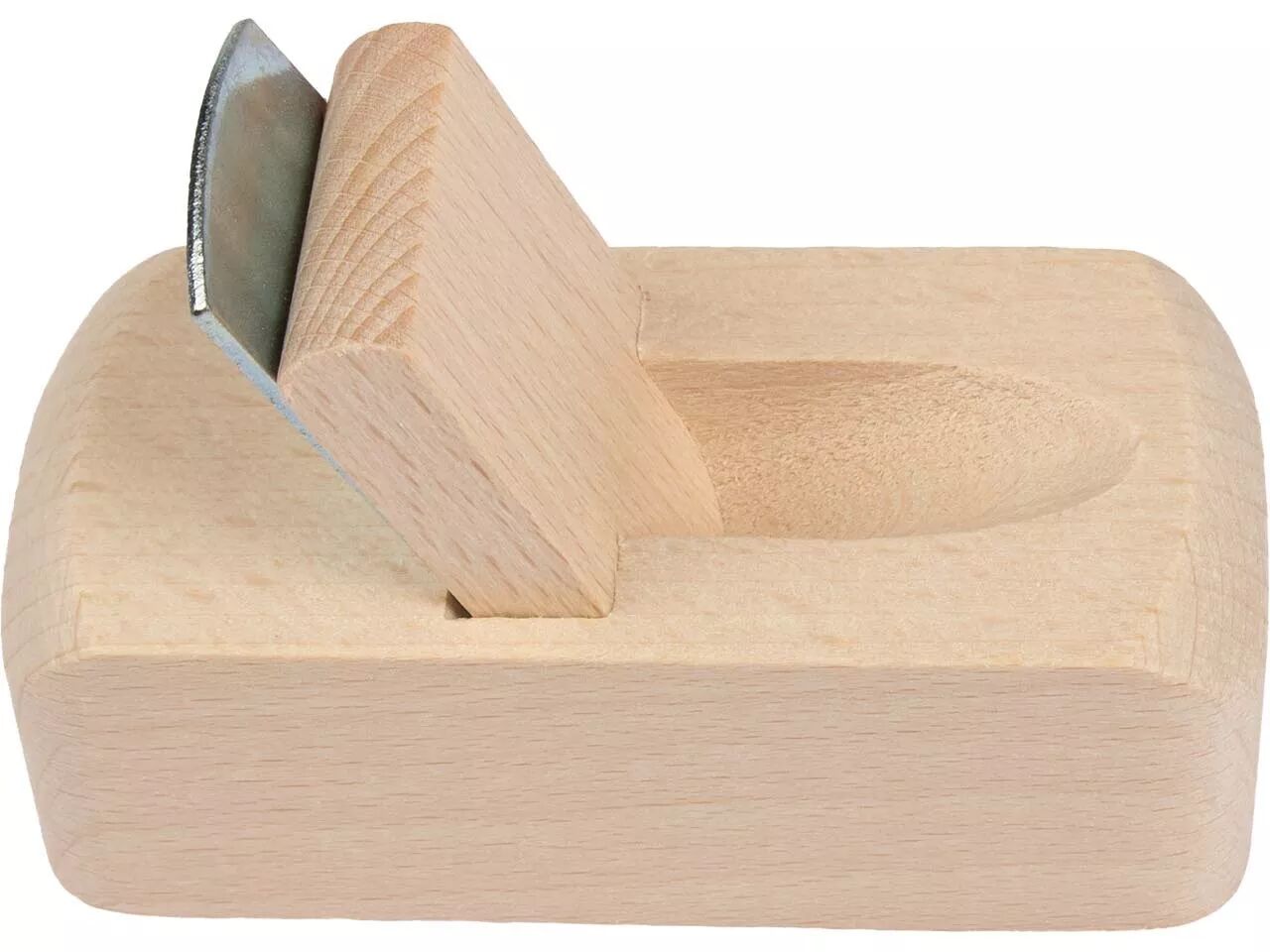 D&eacute;capsuleur en forme de rabot en bois de h&ecirc;tre, &agrave; personnaliser