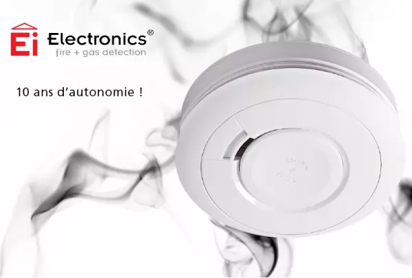 D�tecteur de fum�e Ei650, avec pile lithium 10 ans