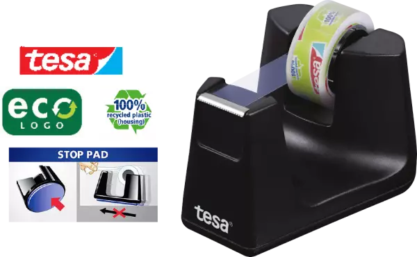 D�vidoir adh�sif Tesa plast. recycl�+1 rouleau 15mmx10m