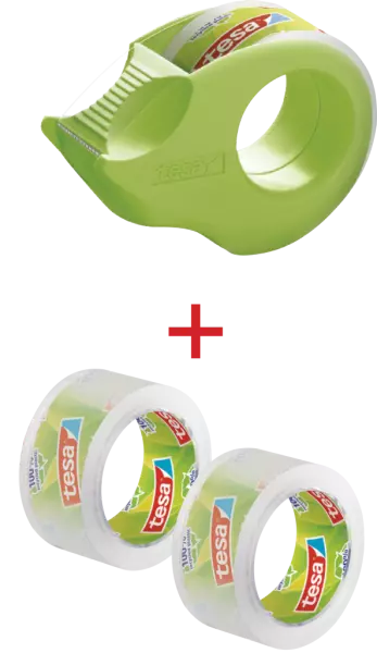 D�vidoir adh�sif Tesa plast. recycl�+2 rouleaux 19mmx10m