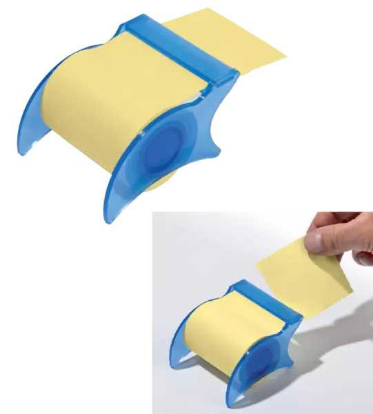 D�vidoir de notes memo Rolly, Ange Bleu, 60 mm x 10 m, bleu