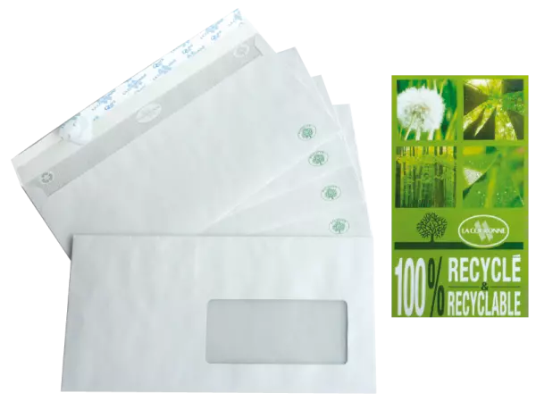 Envelop. � fen�tre papier r�cycl� La Couronne