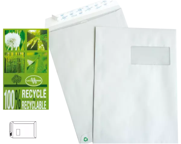 Envelop. � fen�tre papier r�cycl� La Couronne