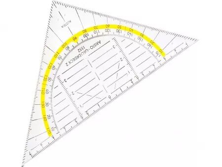 Équerre-rapporteur Aristo avec étui