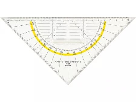 Équerre-rapporteur Aristo avec étui