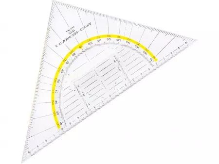 Équerre-rapporteur Aristo avec étui