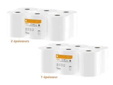 Essuie-tout &agrave; d&eacute;vidage central Wepa, recycl&eacute;