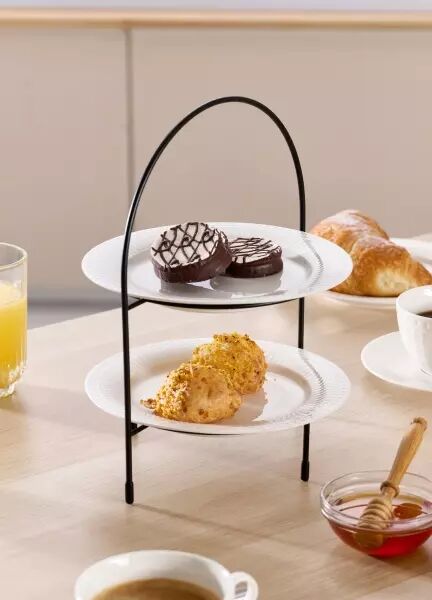 �tag�re � assiettes en m�tal noir TJ�NA