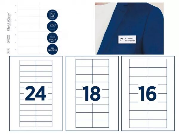 �tiquette Avery \ Polar20\  pour badge nominatif