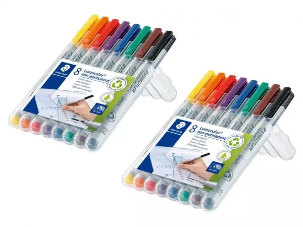 Feutres Lumocolor non permanent, set de 8