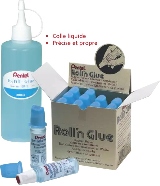 Flacon de colle � rouleau Pentel Roll\'n Glue
