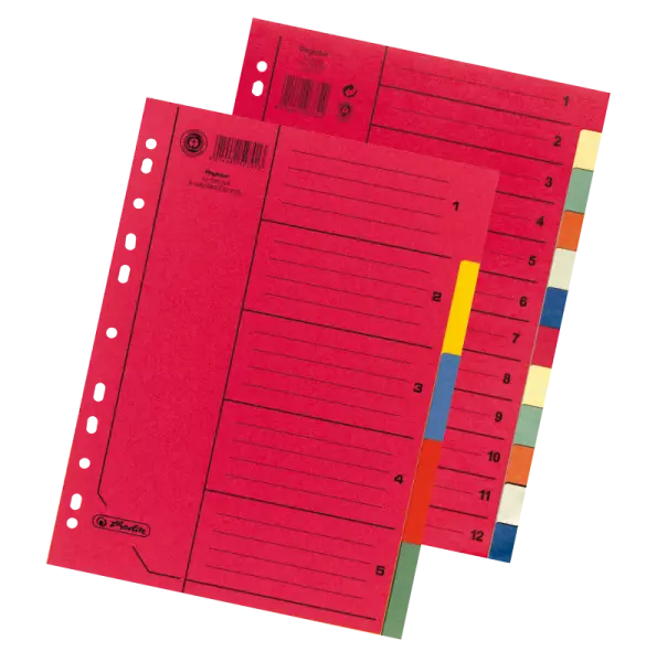 Intercalaires couleur A4 carton 230g