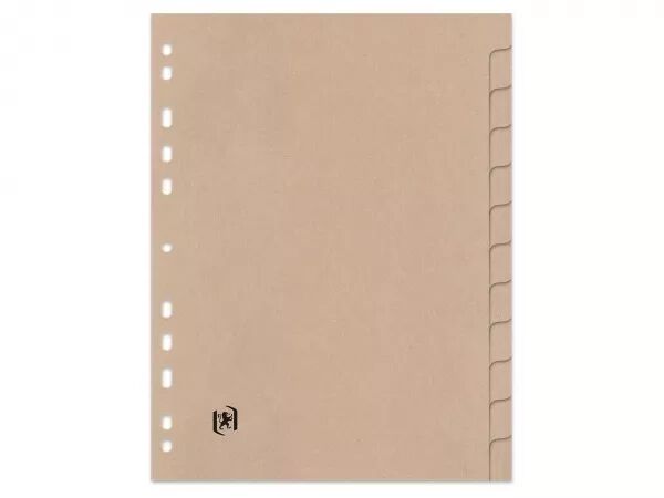 Intercalaires en papier recycl� A4, naturel