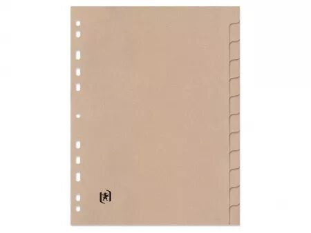 Intercalaires en papier recycl&eacute; A4, naturel