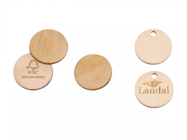 Jetons en bois certifi� pour chariot, personnalisables