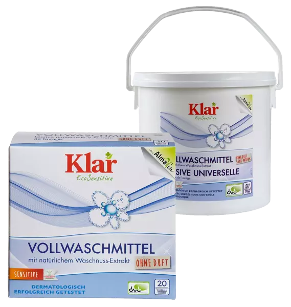 Lessive poudre noix de lavage Klar Ecosensitive,