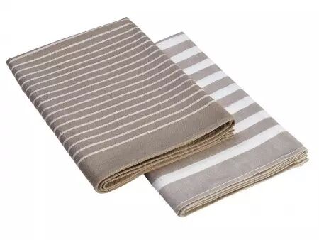 Lot 2 torchons 100% coton bio, 50 x 70 cm