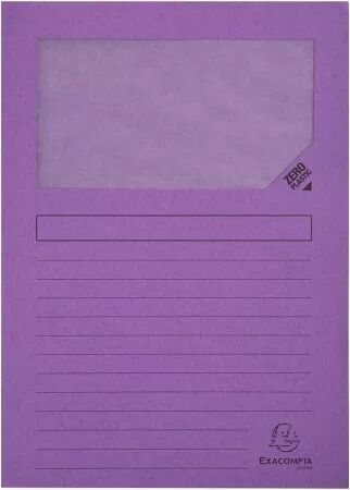 Lot de 100 Chemises &agrave; fen&ecirc;tre FOREVER, A4, 130 g/m2, Exacompta