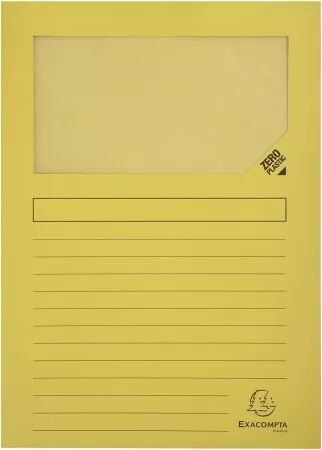 Lot de 100 Chemises &agrave; fen&ecirc;tre FOREVER, A4, 130 g/m2, Exacompta