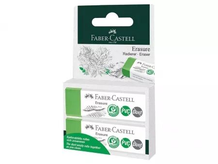Lot de 2 gommes sans PVC Faber-Castell
